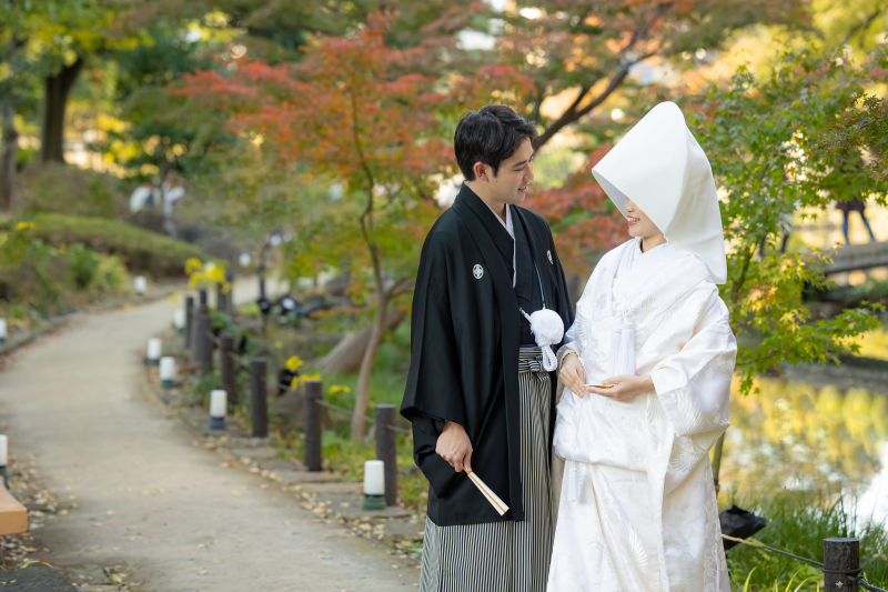 和装ならではの綿帽子♪