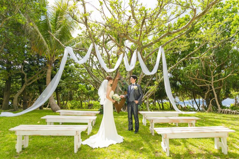 海もガーデン挙式も撮影できて大満足