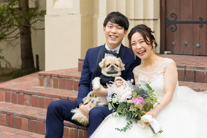 クチュールナオコ銀座本店_ペットと一緒に撮影できる
