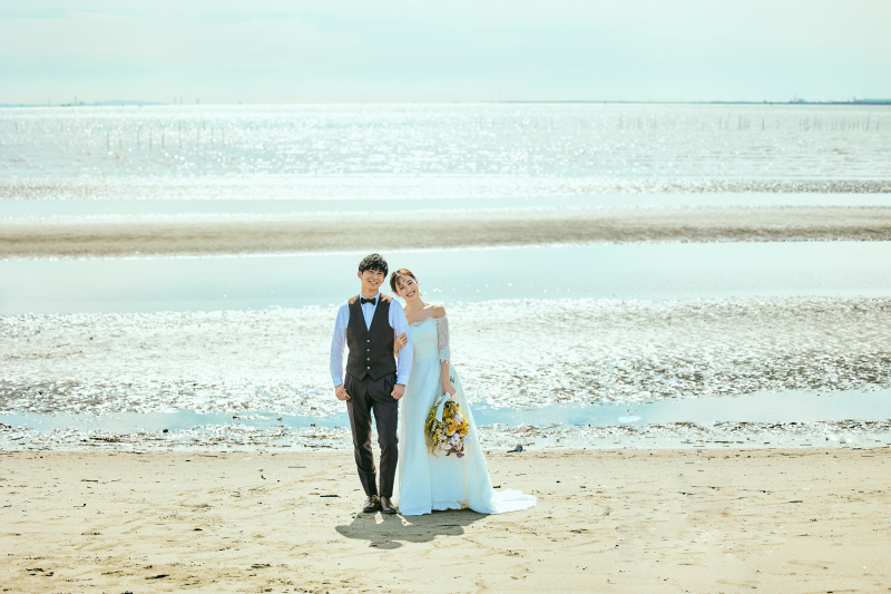 【葛西臨海公園】ドレスフォトプラン＊人気のブランドドレスからセレクトOK！海＆花畑でナチュラルロケーションフォト＊100カット
