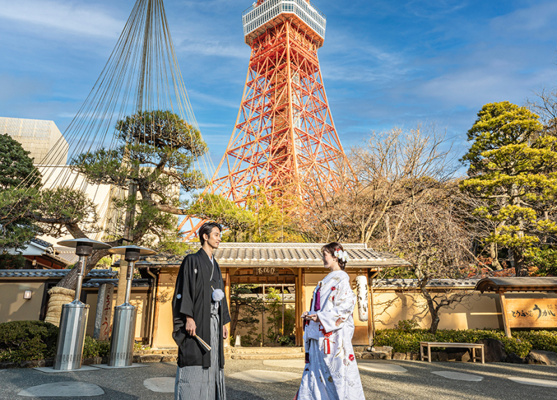 【26年3月末まで】料亭「東京 芝 とうふ屋うかい」前撮り撮影＆結納プレミアムプラン＊撮影データ70カット