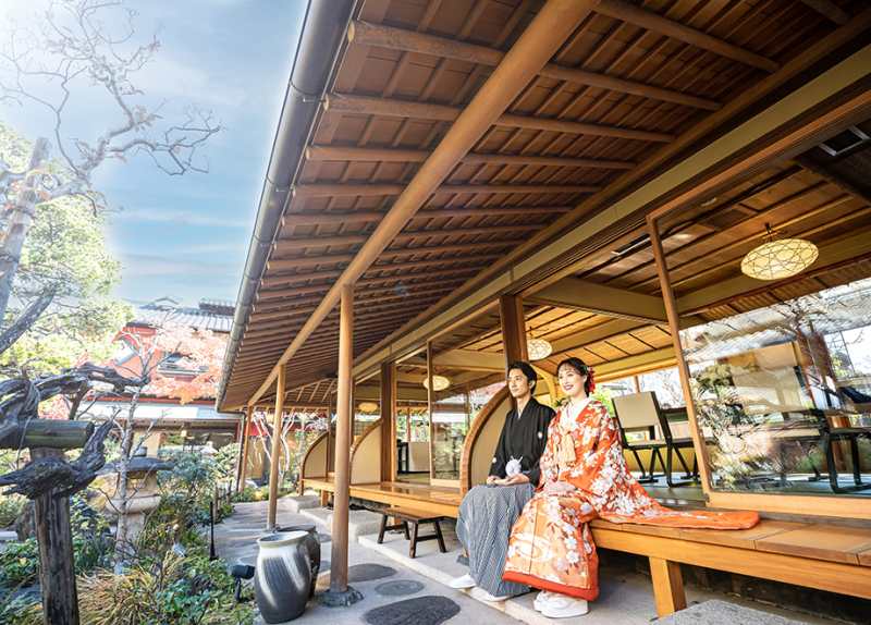 【26年3月末まで】名門料亭「東京 芝 とうふ屋うかい」会食付きフォトウエディングプラン（平日限定）＊撮影データ70カット