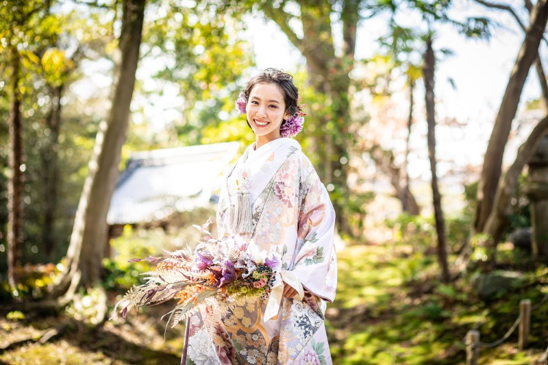 【KIYOKO HATAフォトプラン／目白庭園】和装プラン（撮影データ100カット）＊日本庭園に映える華やかな和装が揃う