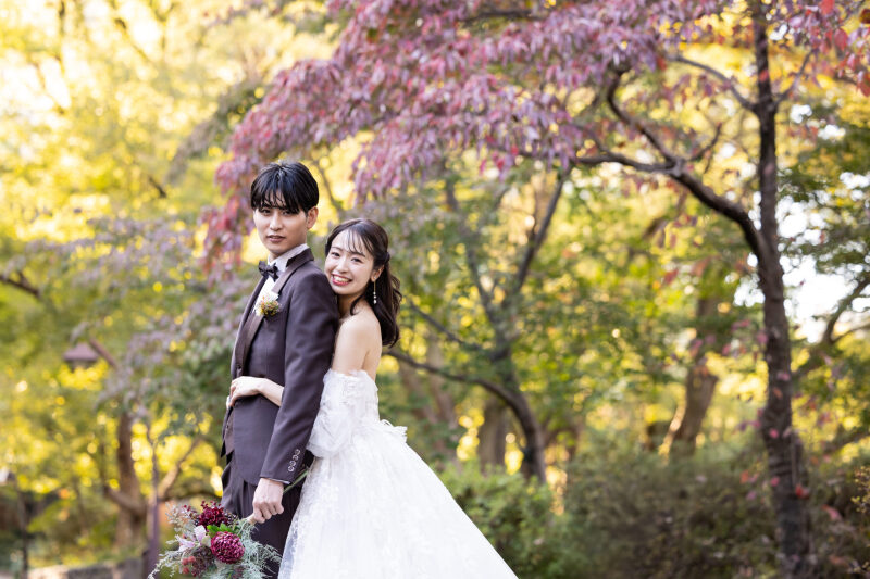 【2名会食付きフォトプラン】選べる和装or洋装|フランス料理の名店|日比谷公園ロケ✕日比谷松本楼*撮影データ100カット