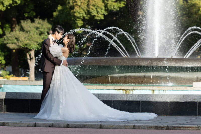 【10名会食付きフォトプラン】歴史あるフランス料理の老舗レストラン｜日比谷公園ロケ✕「日比谷松本楼」＊撮影データ100カット