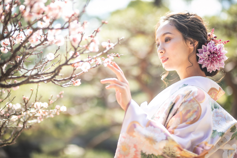 【KIYOKO HATAフォトプラン／目白庭園】和装プラン（撮影データ100カット）＊日本庭園に映える華やかな和装が揃う