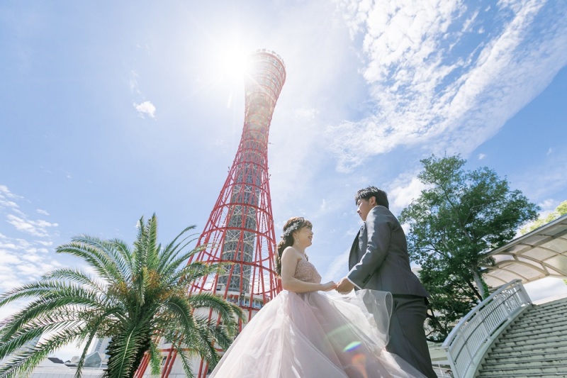 ポートタワーとお2人