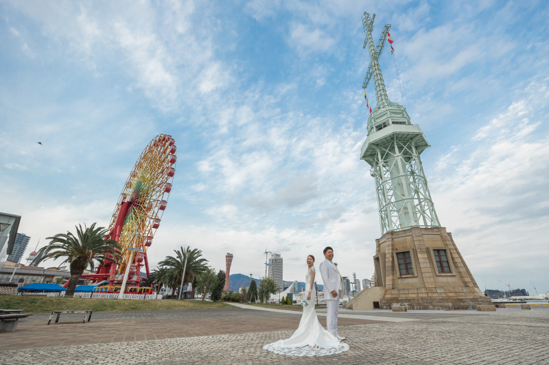 神戸らしい街並みと一緒に♪