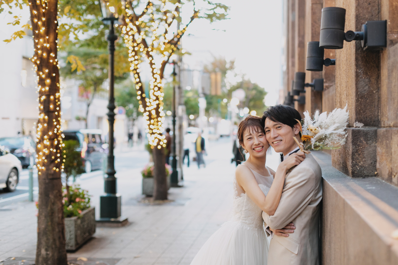 旧居留地エリアの街並みの中で撮影！