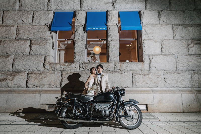 おふたりの想い出のバイクと一緒に♥