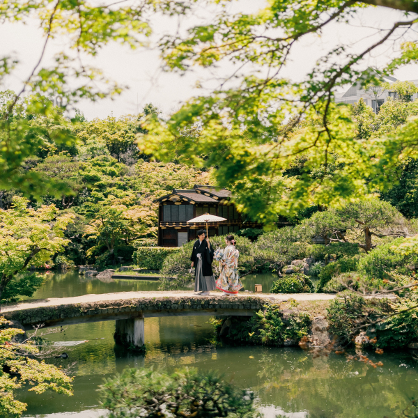クチュールナオコ神戸店_庭園で撮影できる