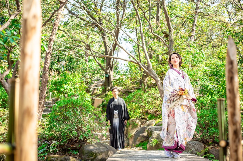 ロケーション撮影に映える和装も多数ご用意