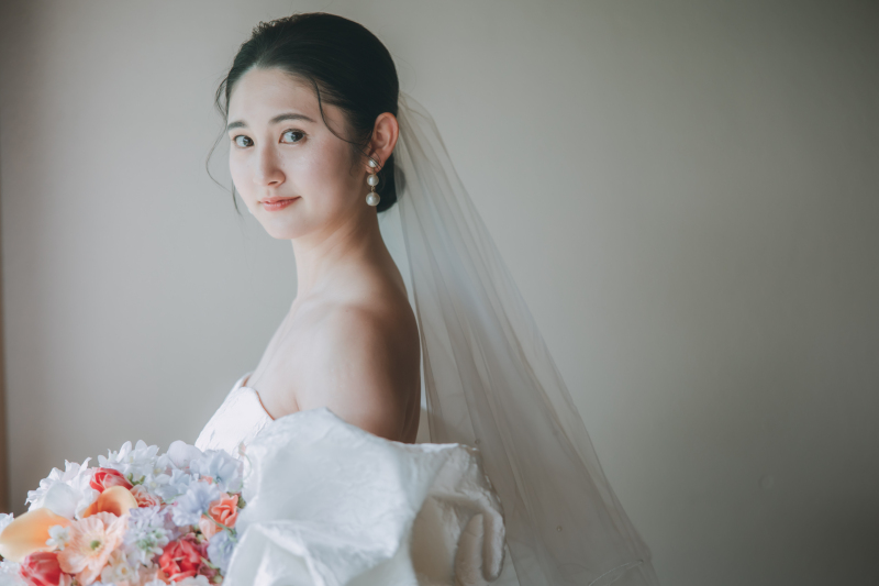 ブーケやヘアメイクにもおふたりのこだわりを。