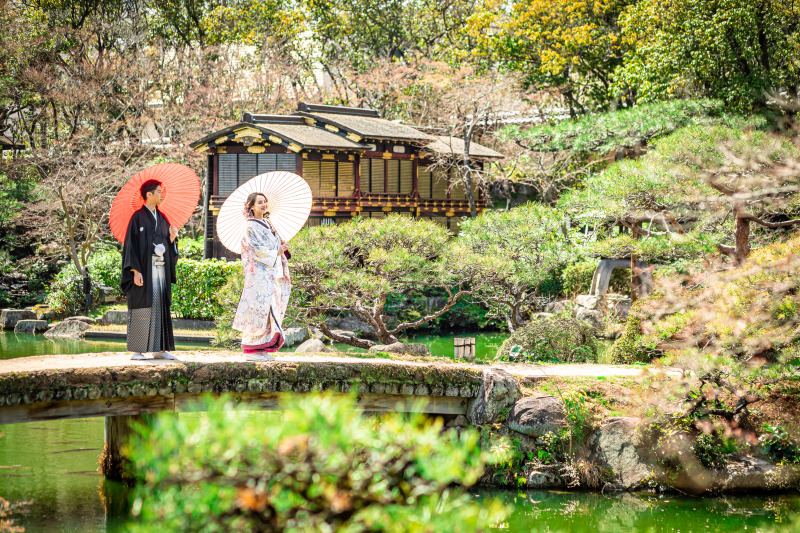 クチュールナオコ神戸店_庭園で撮影できる