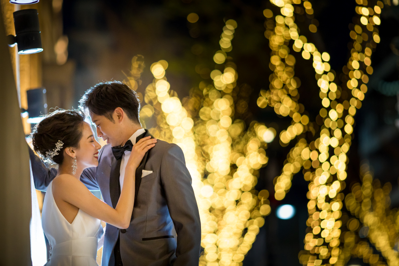 【旧居留地(ナイト)】近代建築が林立するレトロな街並み*ブランドドレスからセレクトできる洋装ロケフォトプラン+データ50カット付