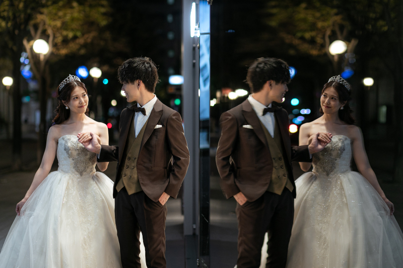 【ブランドドレスからセレクト!】夜景★ナイトフォト 洋装ロケーションフォトプラン【データ50カット付き】