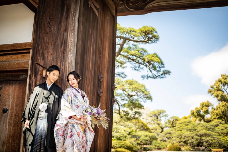 【相楽園】神戸都市公園で唯一の日本庭園*和装ロケーションフォトプラン+50カット撮影データ付き