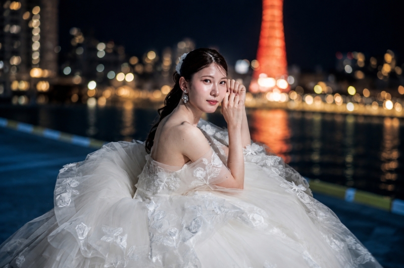 人気ブランドKIYOKO HATAで彩る|ハーバーランドナイトフォトプラン*6月末申込限定|3.3万円OFF