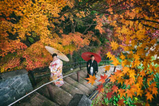 秋限定の人気企画《紅葉フォトキャンペーン》¥137,500 → ¥115,500（税込）＊基本プラン＊データ50cut付