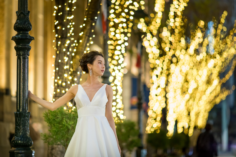 【旧居留地(ナイト)】近代建築が林立するレトロな街並み*ブランドドレスからセレクトできる洋装ロケフォトプラン+データ50カット付