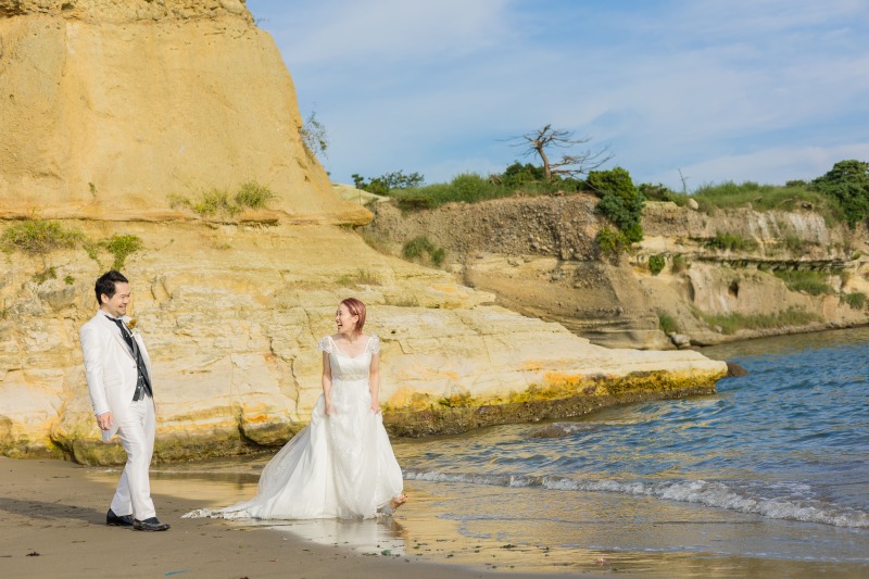水際でのショットも