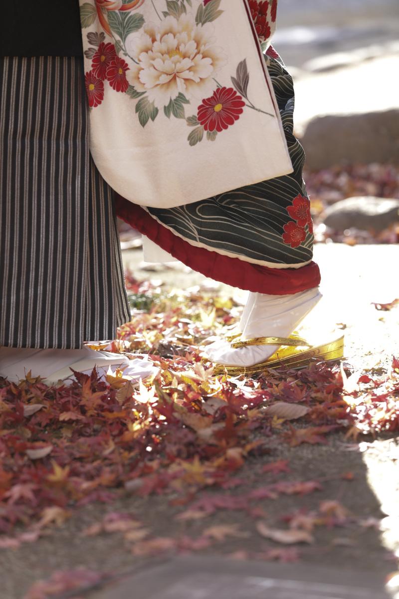 背伸びショット