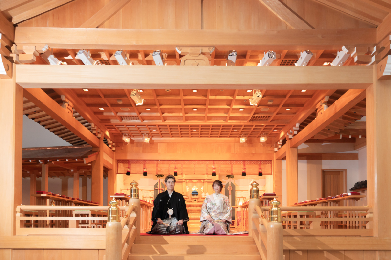 ホテルモントレ仙台の神殿で和装フォト♪