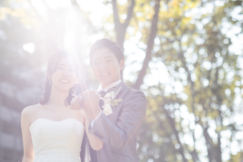 光が美しい並木道♪