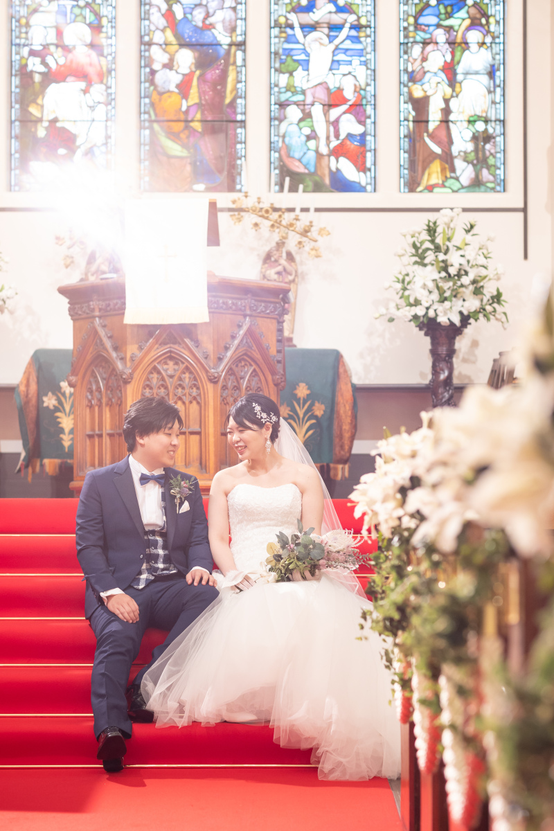 自然にこぼれるおふたりのやさしい笑顔。