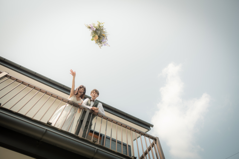 空に舞うブーケ♪