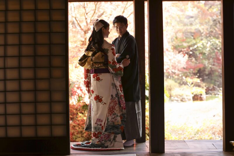 庭園+茶室や古民家での和室フォトがおすすめ!