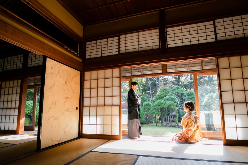 クチュールナオコ仙台店_庭園で撮影できる
