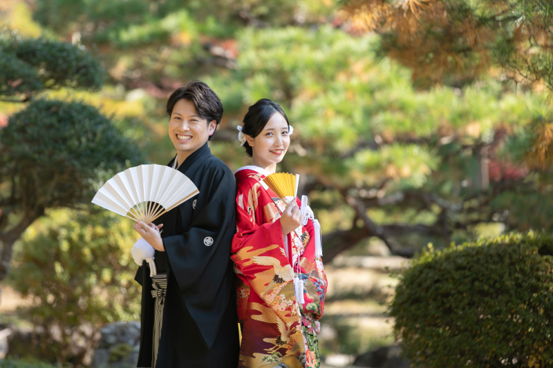 クチュールナオコ仙台店_庭園で撮影できる