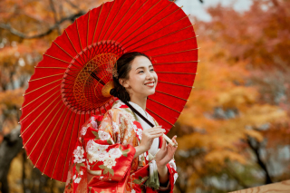 秋限定の人気企画《紅葉フォトキャンペーン》¥118,800 → ¥96,800(税込)*和装基本プラン*データ50cut付