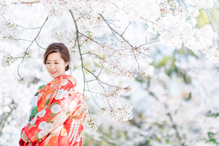 桜キャンペーン|ロケーションフォト¥118,800 → ¥96,800(税込)*和装基本プラン*データ50cut付