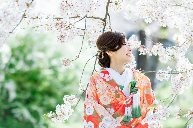 桜キャンペーン｜ロケーションフォト&yen;118,800 &rarr; &yen;96,800（税込）＊和装基本プラン＊データ50cut付