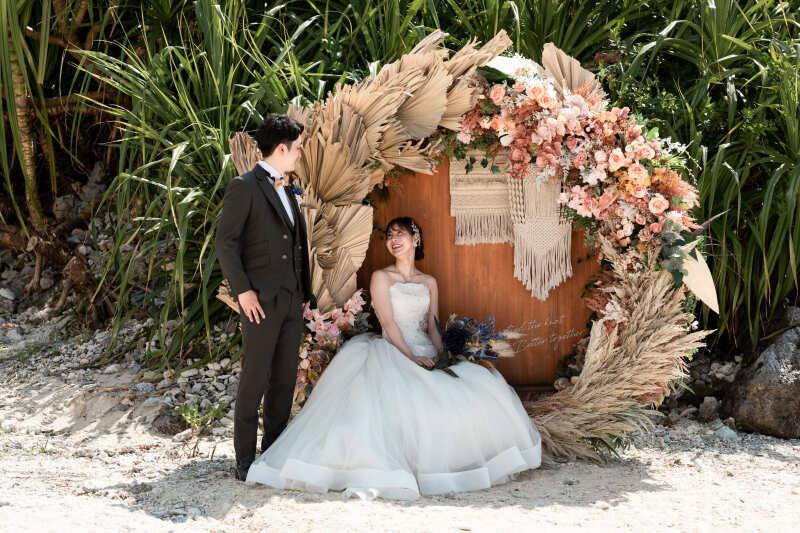 沖縄フォトプラン　＊ビーチ＆ガーデン70カット　＊クチュールナオコ仙台店で試着OK