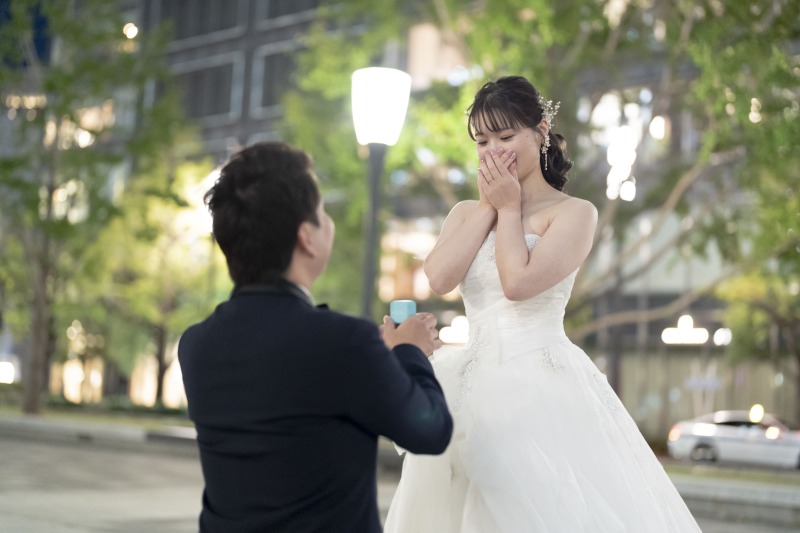 定番、プロポーズ撮影