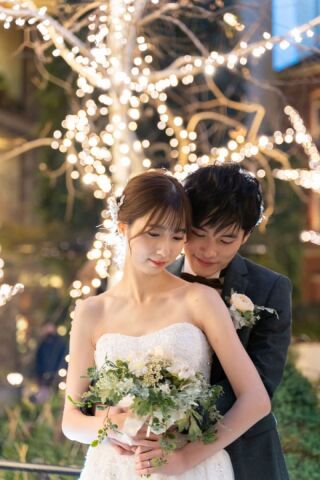 イルミネーションの中で♡