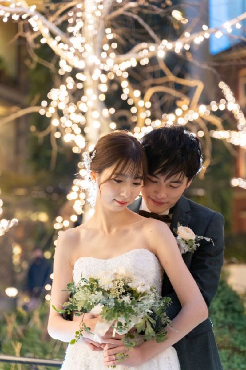 イルミネーションの中で♡