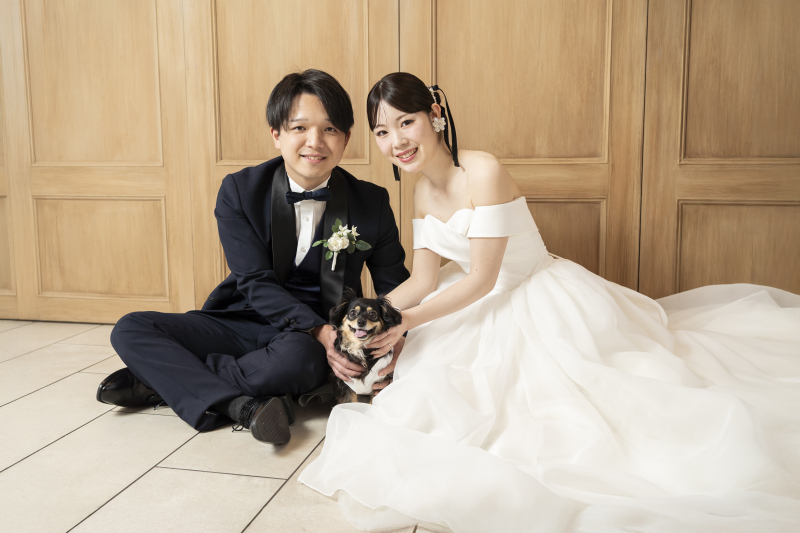 スタジオ撮影♪大切な愛犬も一緒に