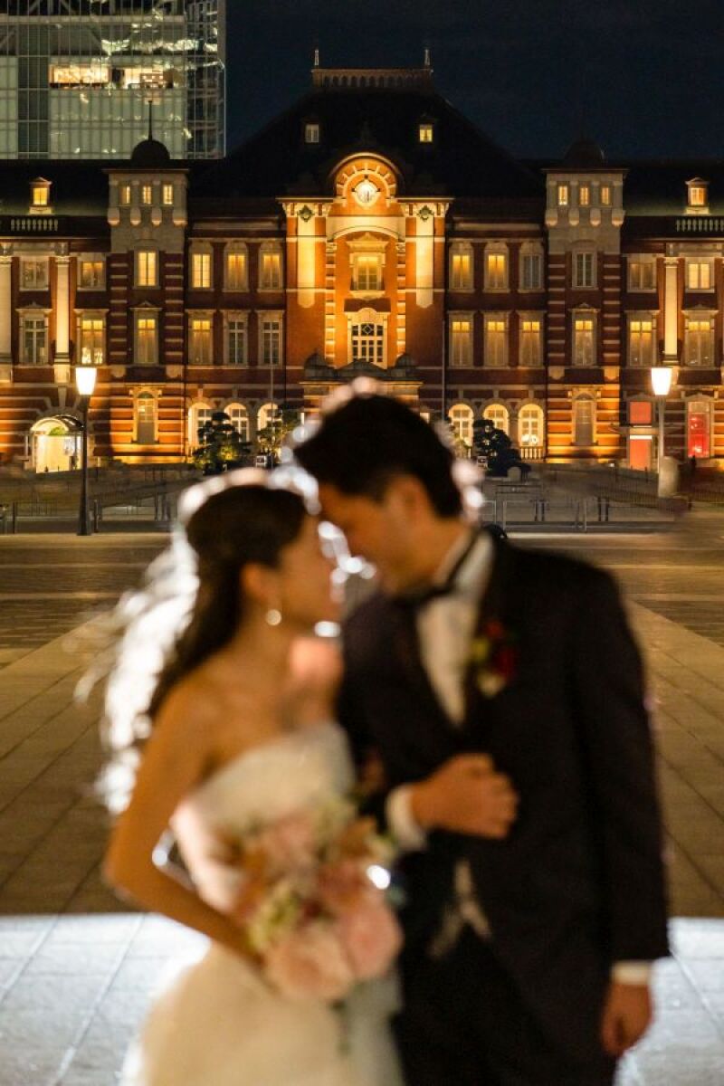 ふたりの撮影を見守る