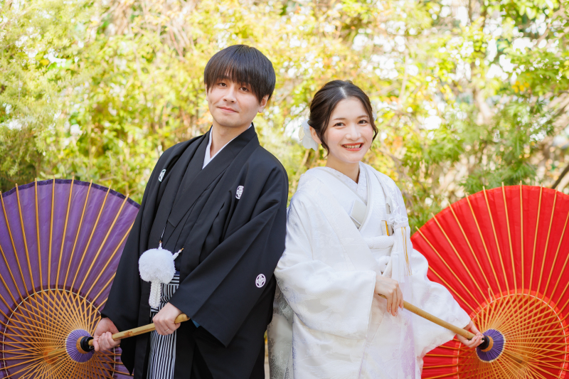 ガーデンに映える和のアクセント