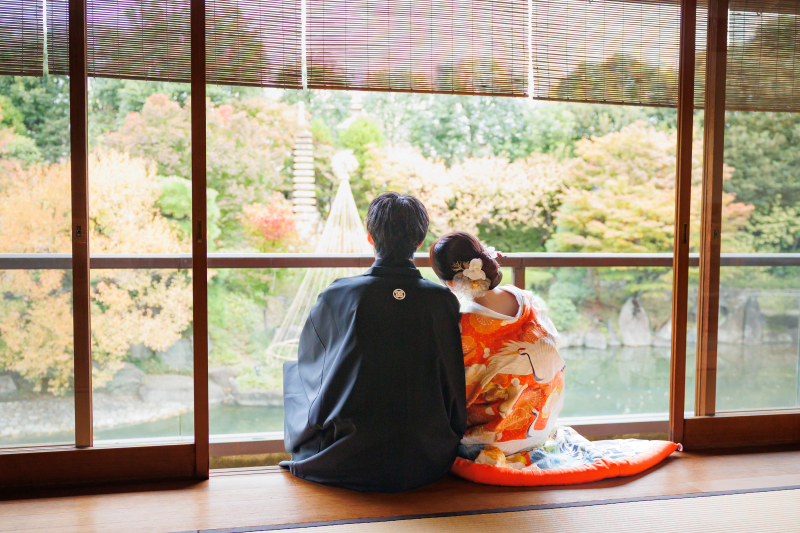 縁側でのショット
