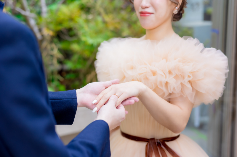 ディテール写真で誓いを残す一枚