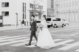 街中をモノクロで・・