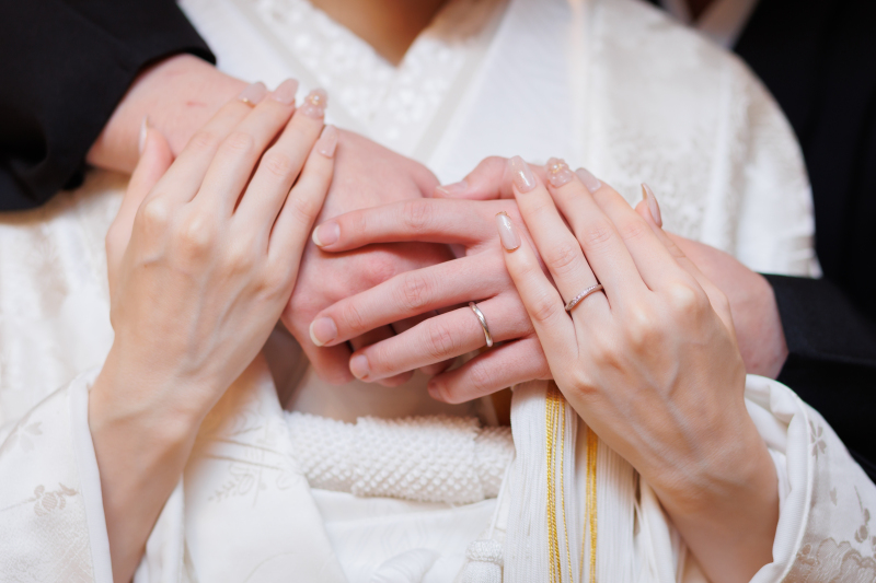 想いが伝わる、指輪フォーカスショット