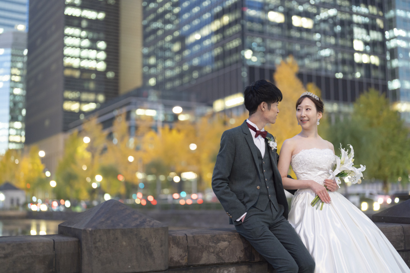 ビル群を斜めから