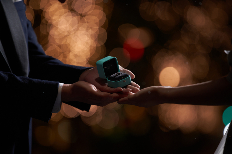 プロポーズシーンもまるでポスターのよう！