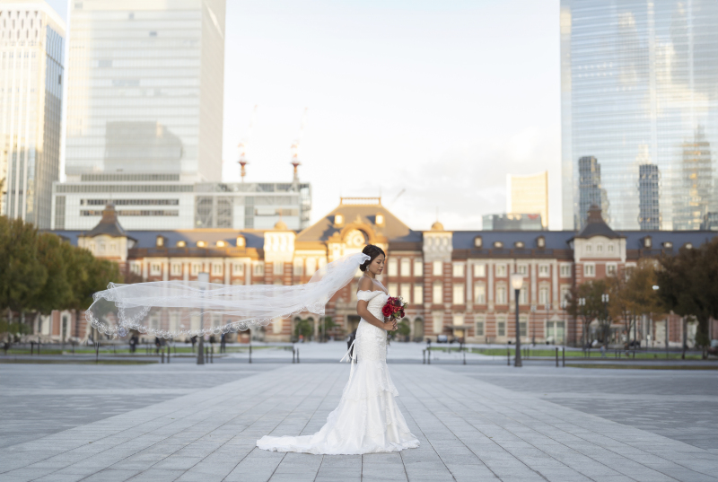 駅舎前に移動して